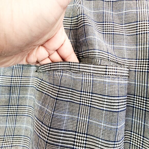 ModCloth Plus Size Wide Leg Plaid High Waist Trouser Pants Women 1X Pockets - Picture 13 of 16